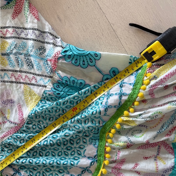 Colorful Embroidered Mini Dress - Picture 9 of 9